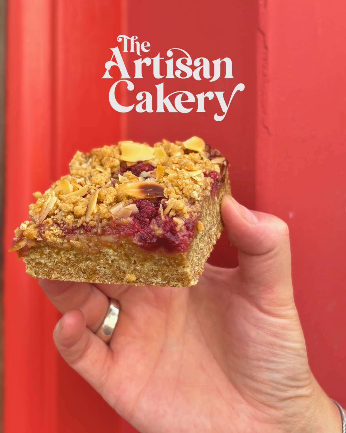 Raspberry, Almond and Oat Slice Recipe